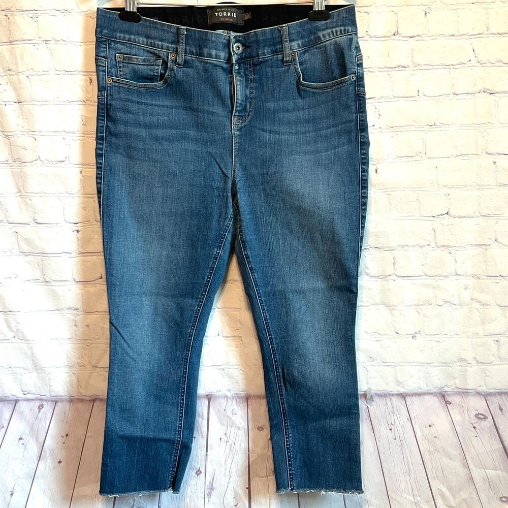 Torrid Womens 16R Bombshell Skinny Jeans Dark Wash Denim Pull On Bottoms Blue